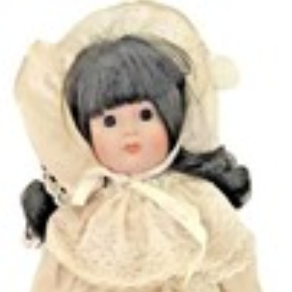 House of Lloyd 1989 Porcelain Brunette Little Bo Peep Doll Clothed W/Stand 16" - Picture 1 of 10